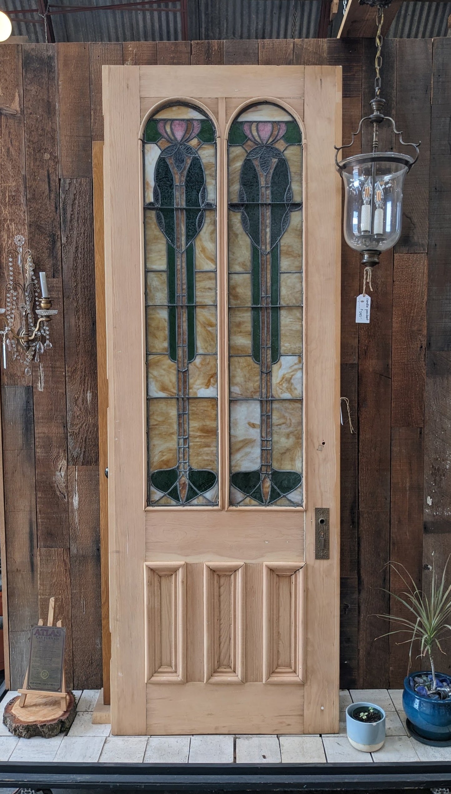 Stained Glass Exterior Door Stripped Bare – PlaceMakers, Inc. Shop